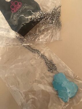 Turquoise piece long necklace